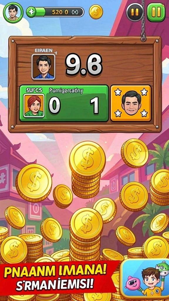 Screenshot menunjukkan petualangan epik di dunia baru.