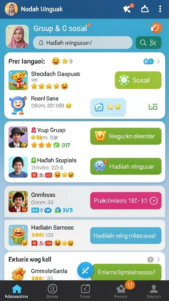 Komunitas aktif yang mendukung interaksi antar pemain.