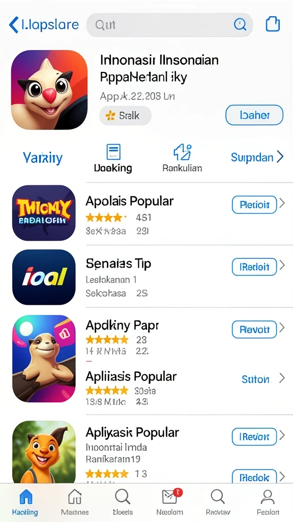 Tampilan awal permainan yang menarik dan mudah dinavigasi.