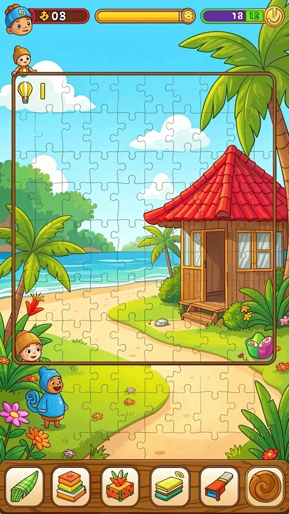Tampilan layar petualangan FIONA77 yang menawan.