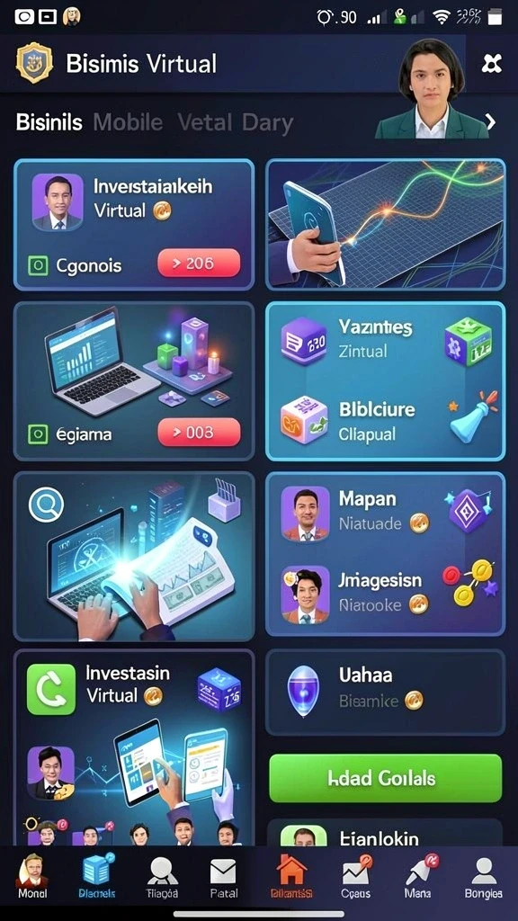 Screenshot menunjukkan tampilan karakter utama dalam permainan.