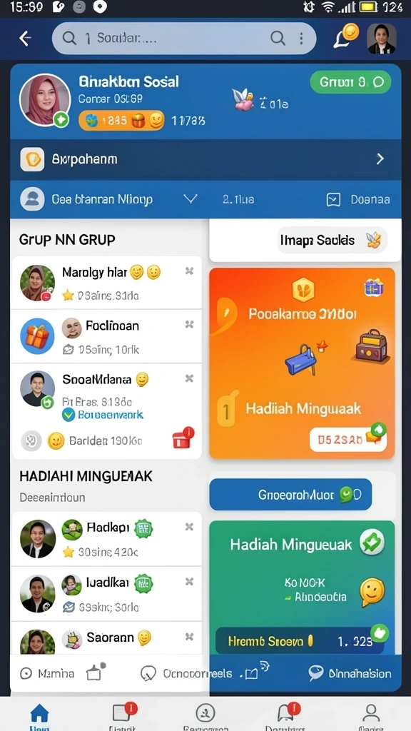 Tampilan menu awal yang menarik dan interaktif.