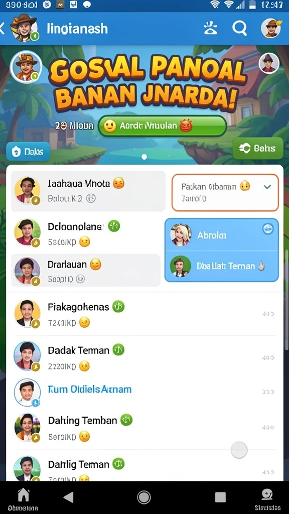 Tampilan utama aplikasi SERUBET yang menarik.