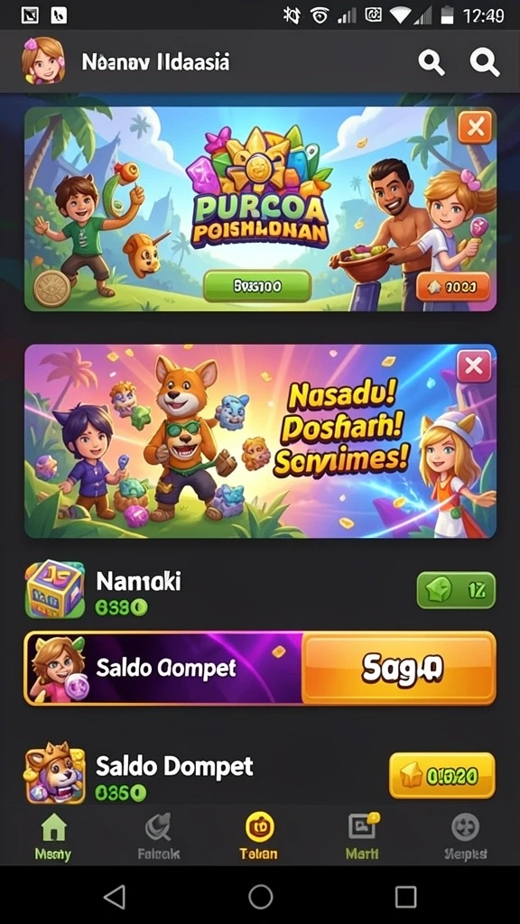 Tampilan awal game yang menarik perhatian.