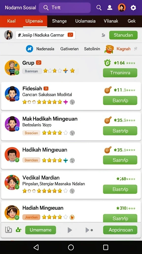 Tampilan mesin slot yang menarik dan berwarna-warni.
