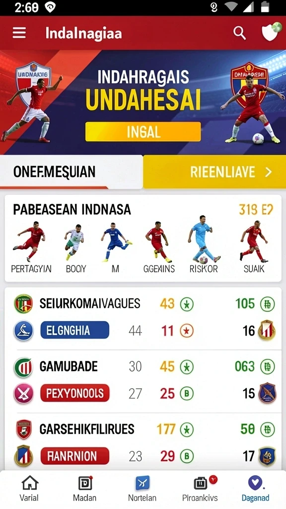 Leaderboard yang menunjukkan peringkat pengguna.