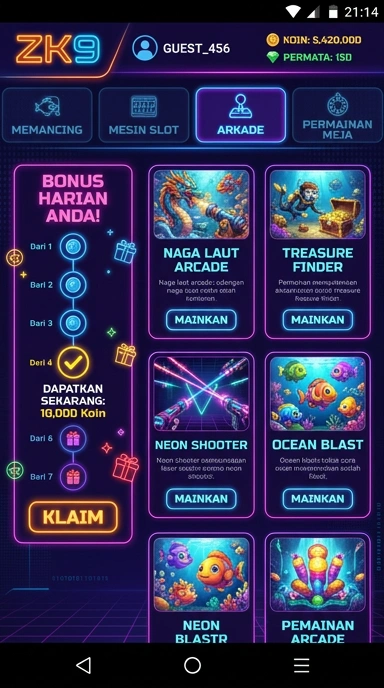 zk9 — layar beranda